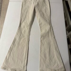 Hollister white cream High-Rise Flare Jeans womens 0R stretch nautical boho